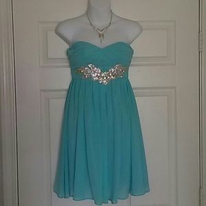 NWT Aqua blue semi-formal Cocktail dress